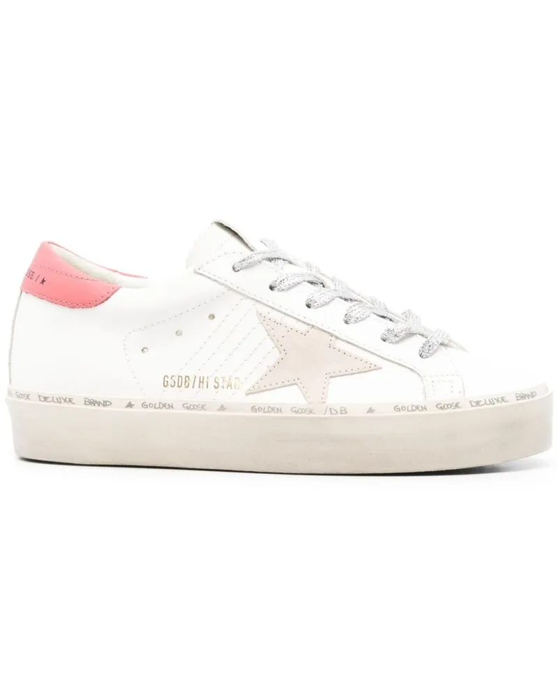 Golden Goose Hi Star Leder -Turnschuhe Red