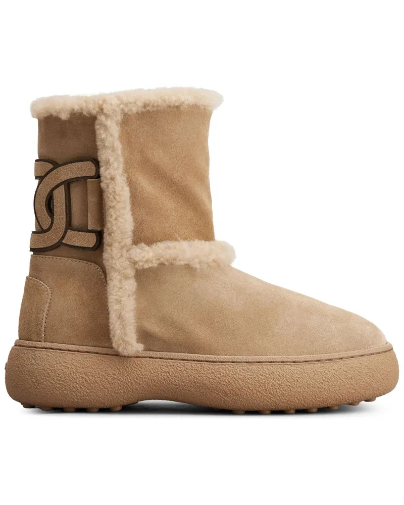 TOD'S Tod 's Wildleder Lederstiefel Beige