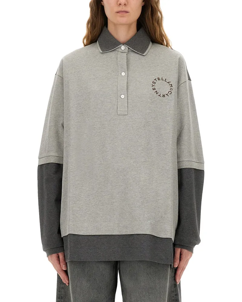 Stella McCartney Stella Mc Cartney Oversize Polo Grey