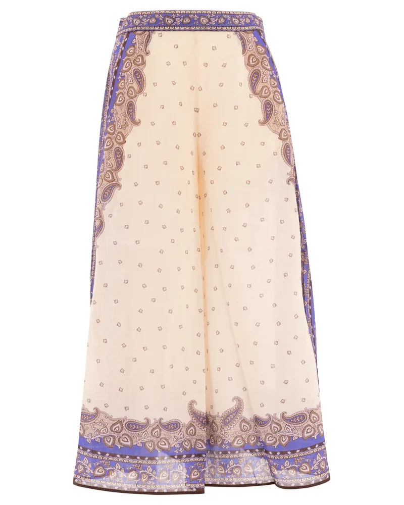 Zimmermann Maxine“ Hose mit weitem Bein Beige