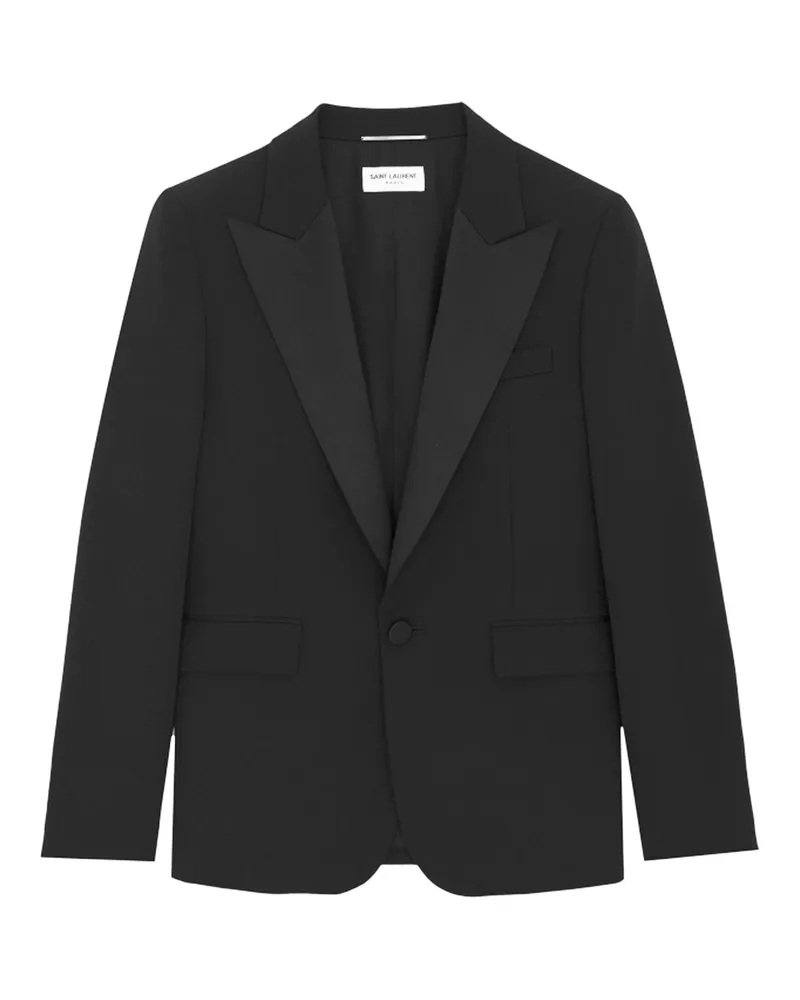 Saint Laurent Grain de Poudre Raucherjacke Black