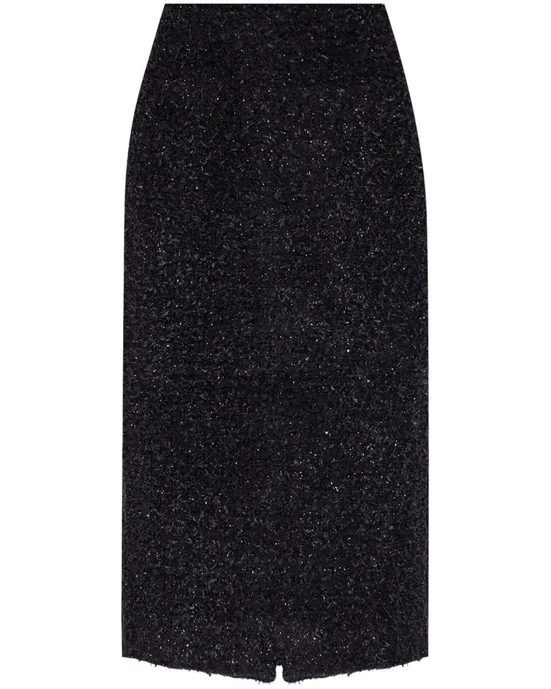 Balenciaga Tweed Midi Rock Black