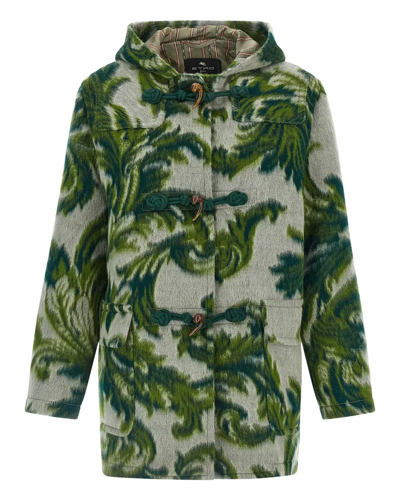 Etro Kartenwolljacke Green