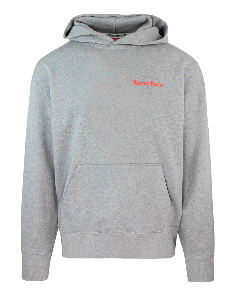 Kenzo FELPA Con Cappuccio übergroße Grigia Grey