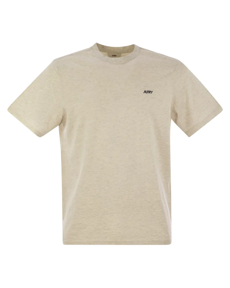 AUTRY Cotton T -Shirt mit Logo Beige