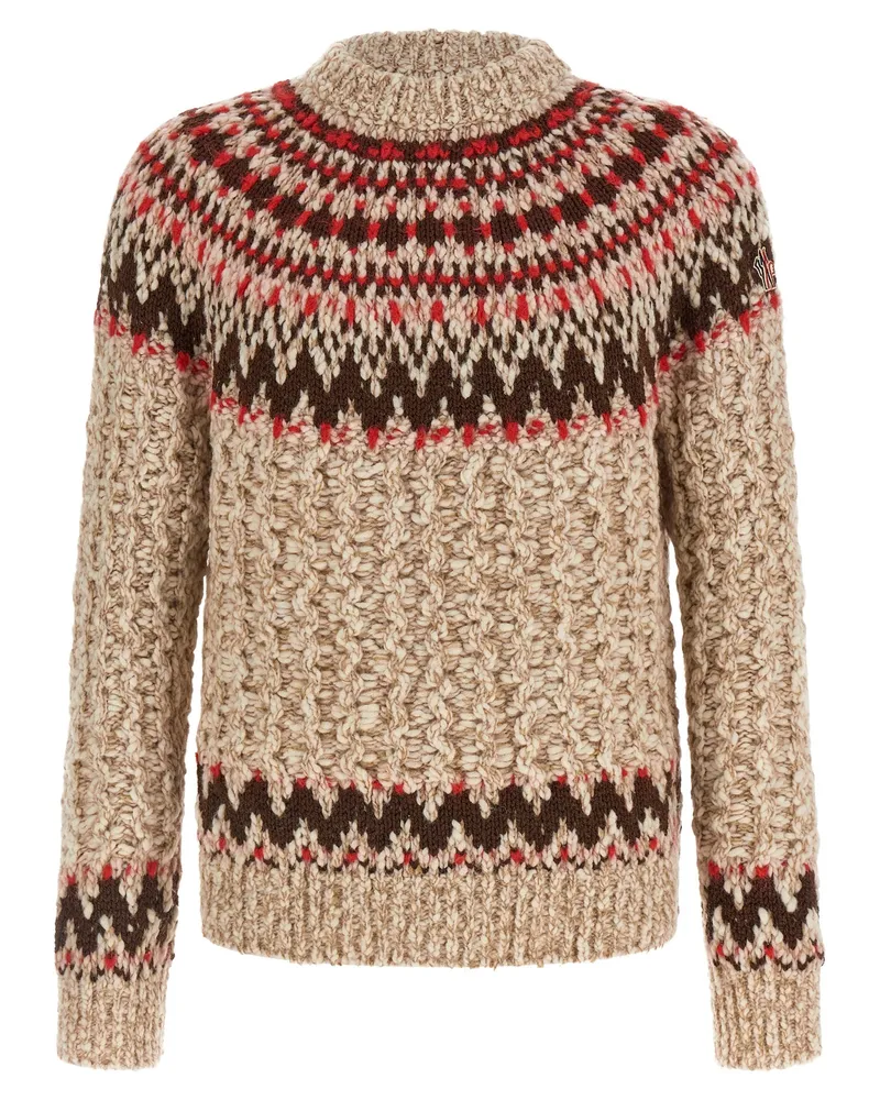 Moncler Alpaka- und Seidenpullover Multicolor
