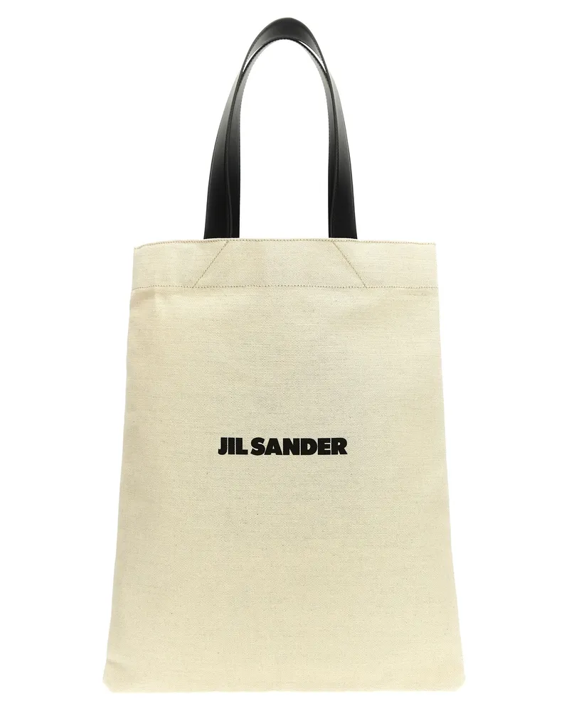 Jil Sander Flat Shopper' mittlerer Einkaufen Weiß