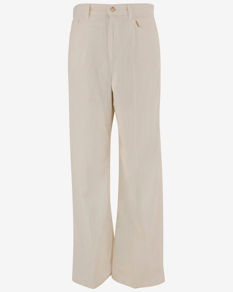 Ralph Lauren Baumwoll -Samthose White