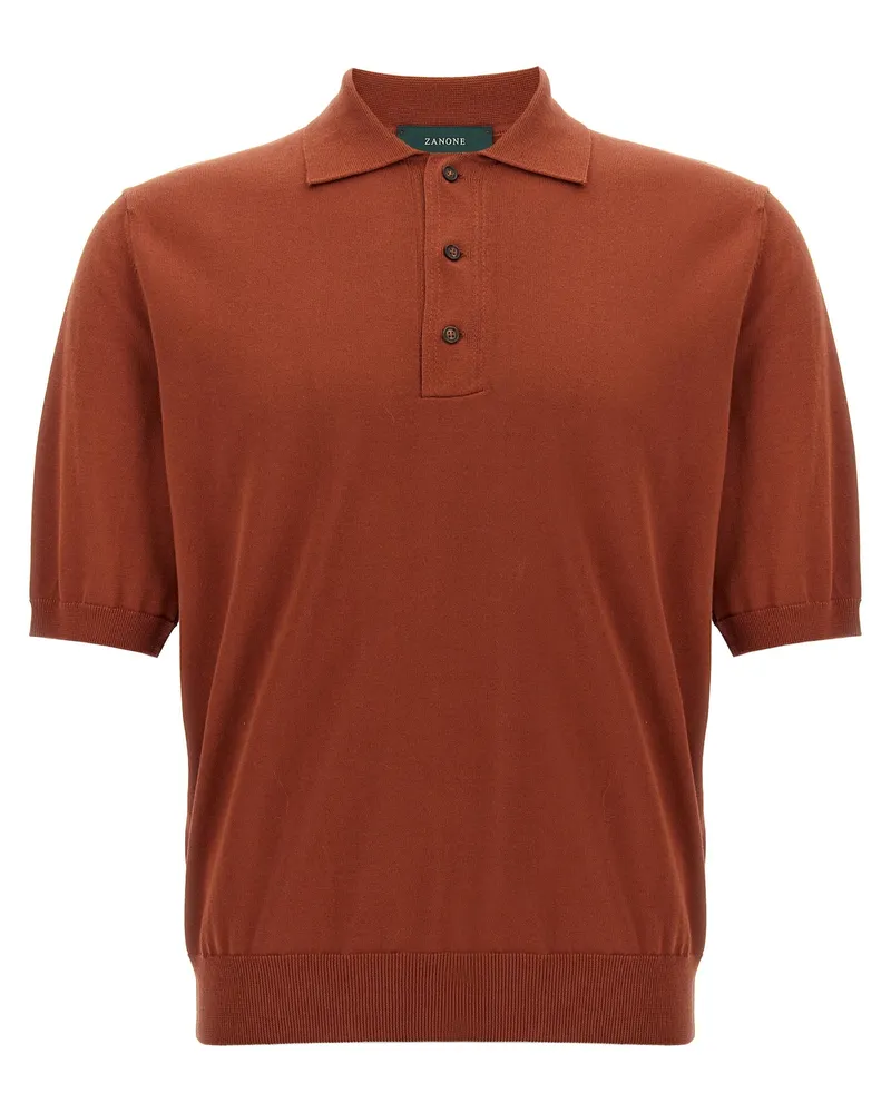 Zanone Baumwollpolo -Hemd Red