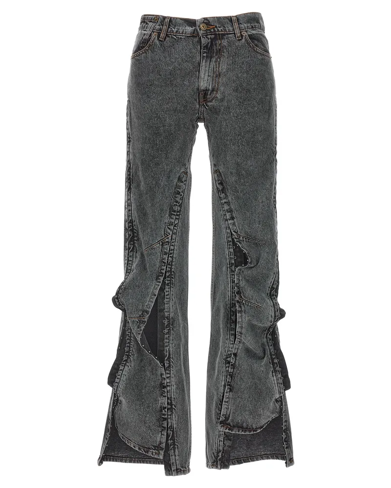 Y/PROJECT Hook and Eye' Jeans Black