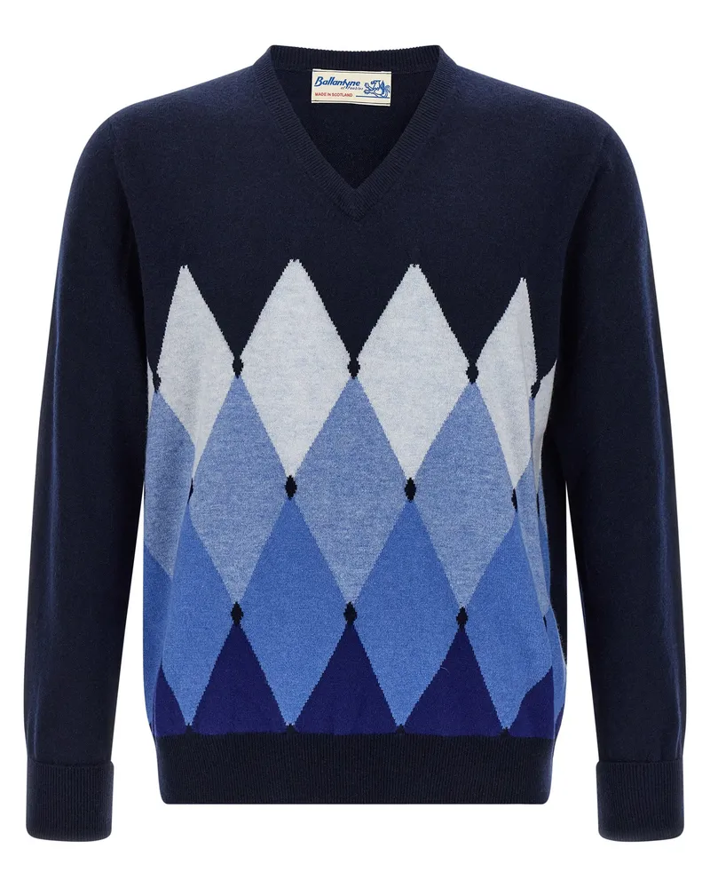 Ballantyne Argyle -Musterpullover Blue