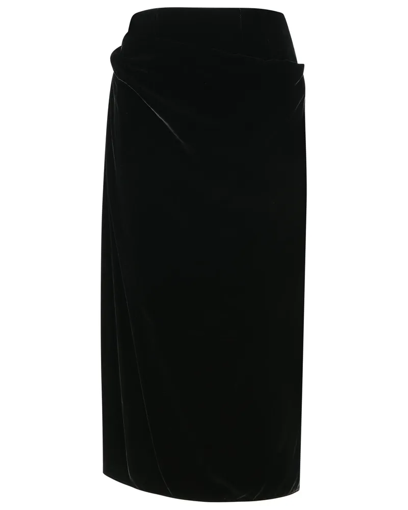 Etro Black Viskose Mischrock Schwarz