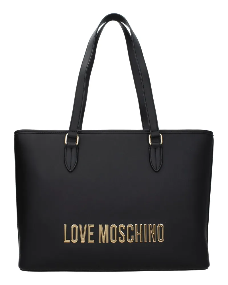 Moschino Eco Friendly Damens Umhängetaschen Polyurethan Schwarz -