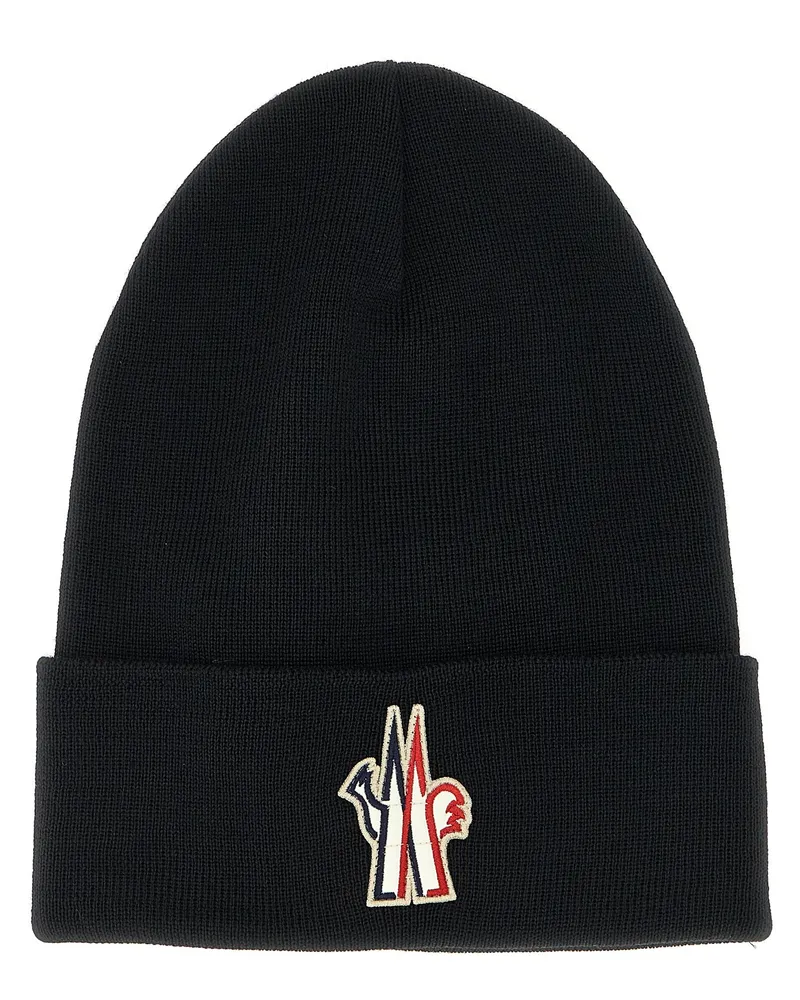 Moncler Logo Patch Beanie Black