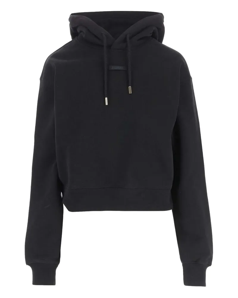 Jacquemus Le Hoodie Gros Grain Black