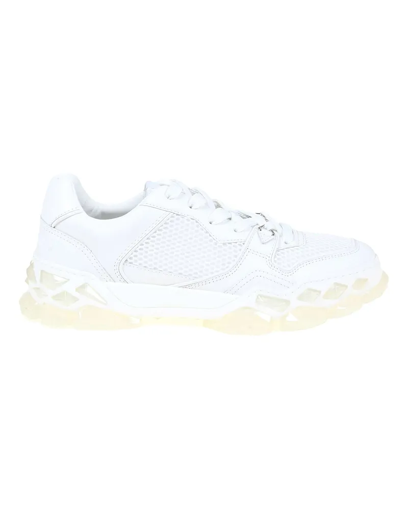 Jimmy Choo Diamond Leder -Turnschuhe Weiß
