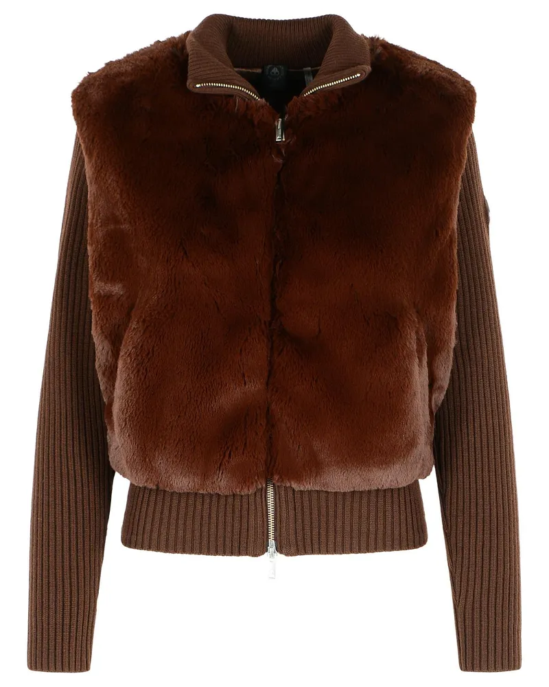 Moose Knuckles Elchknöchel Caffè Faux Pelzjacke Brown