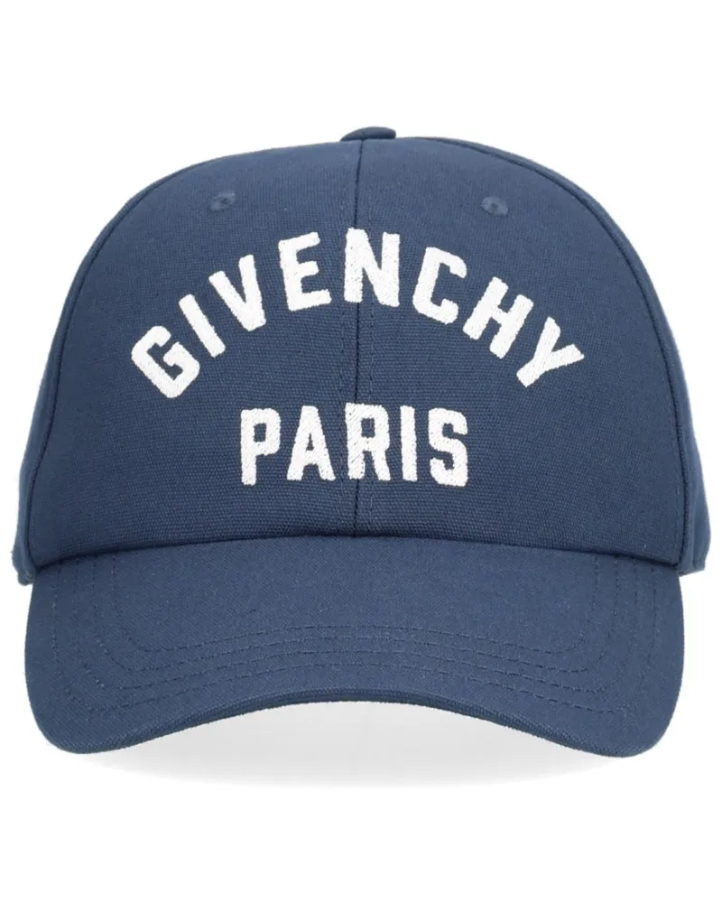 Givenchy Baseballkappe mit gestickter Logo Blue