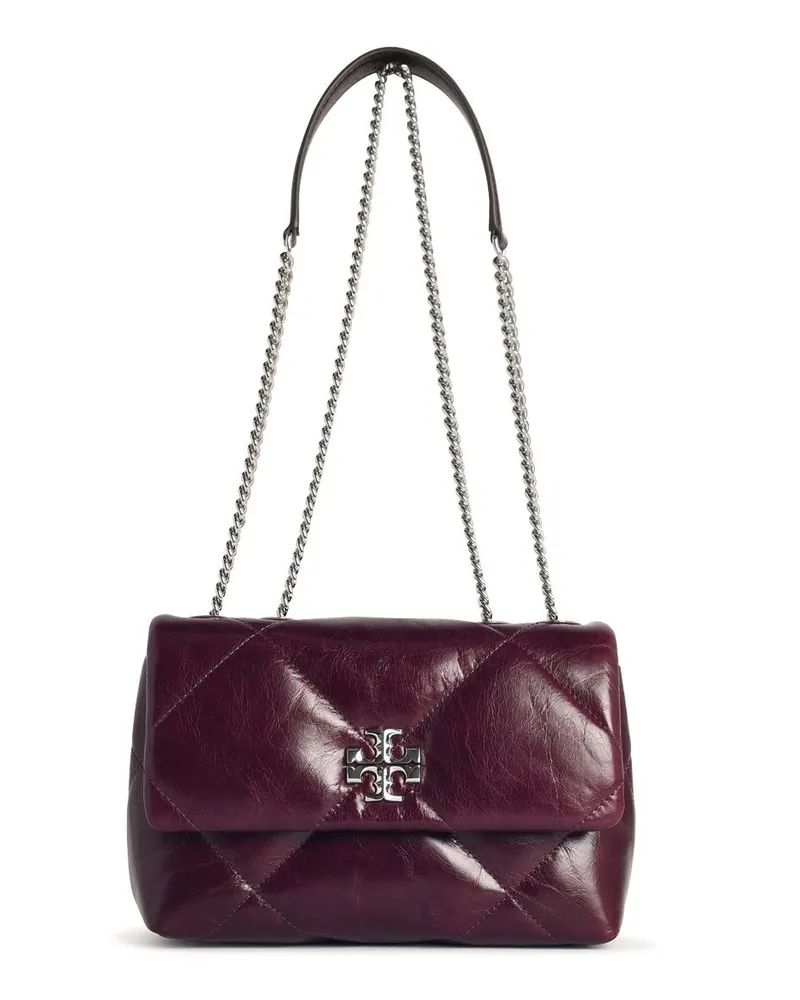 Tory Burch Small 'Kira' Burgunder Lear Crossbody Tasche Bordeaux