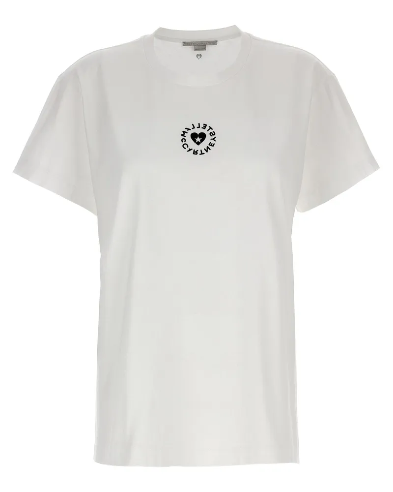 Stella McCartney Iconic Mini Heart“-T-Shirt White