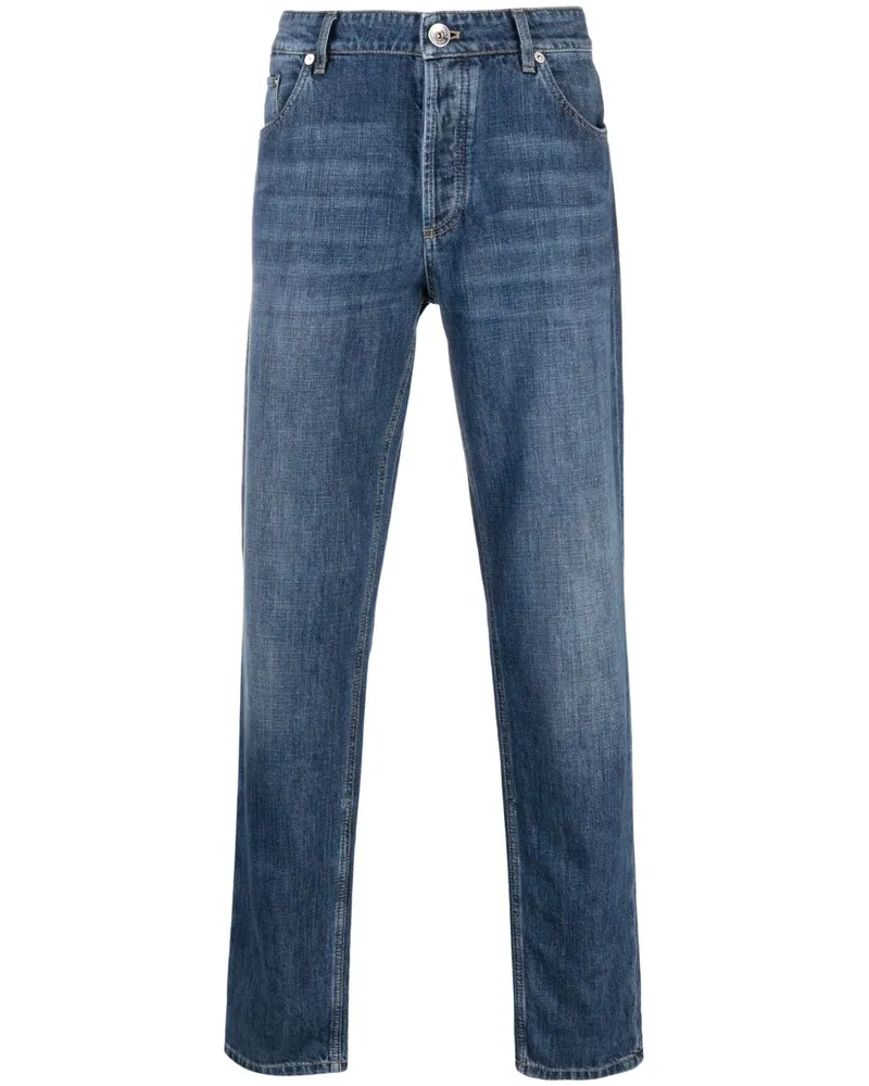 Brunello Cucinelli Jeans aus Denim-Baumwolle Blue