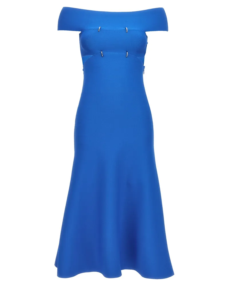 Alexander McQueen vom Schulterpufferkleid Blue