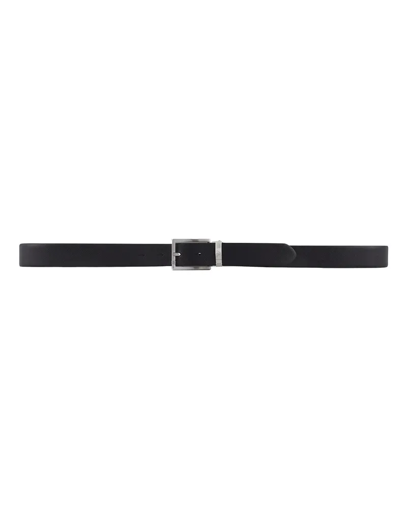 Emporio Armani Cintura Reversibile Con Eagle überall geprägt Black