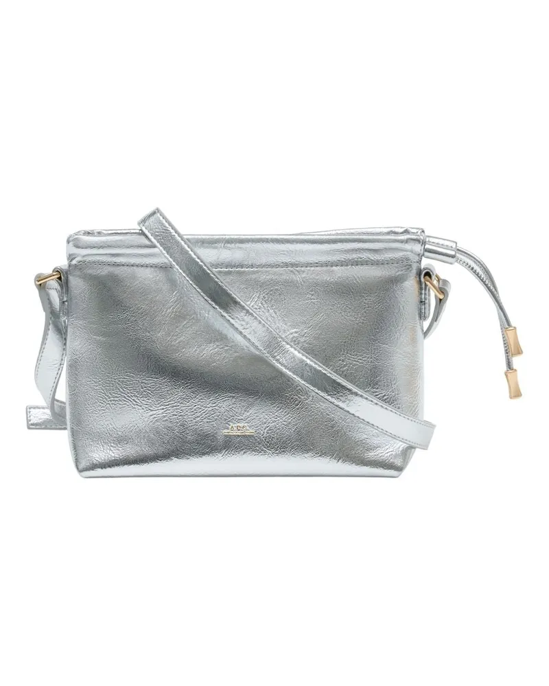 A.P.C. Ninon Mini Umhängetasche  Synthetisches Silber Silber