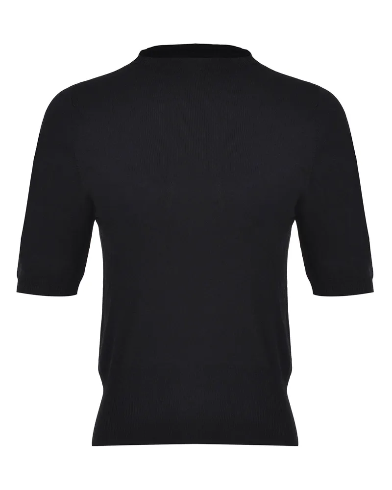 SOLOTRE Pullover aus einer Viskose -Mischung Black