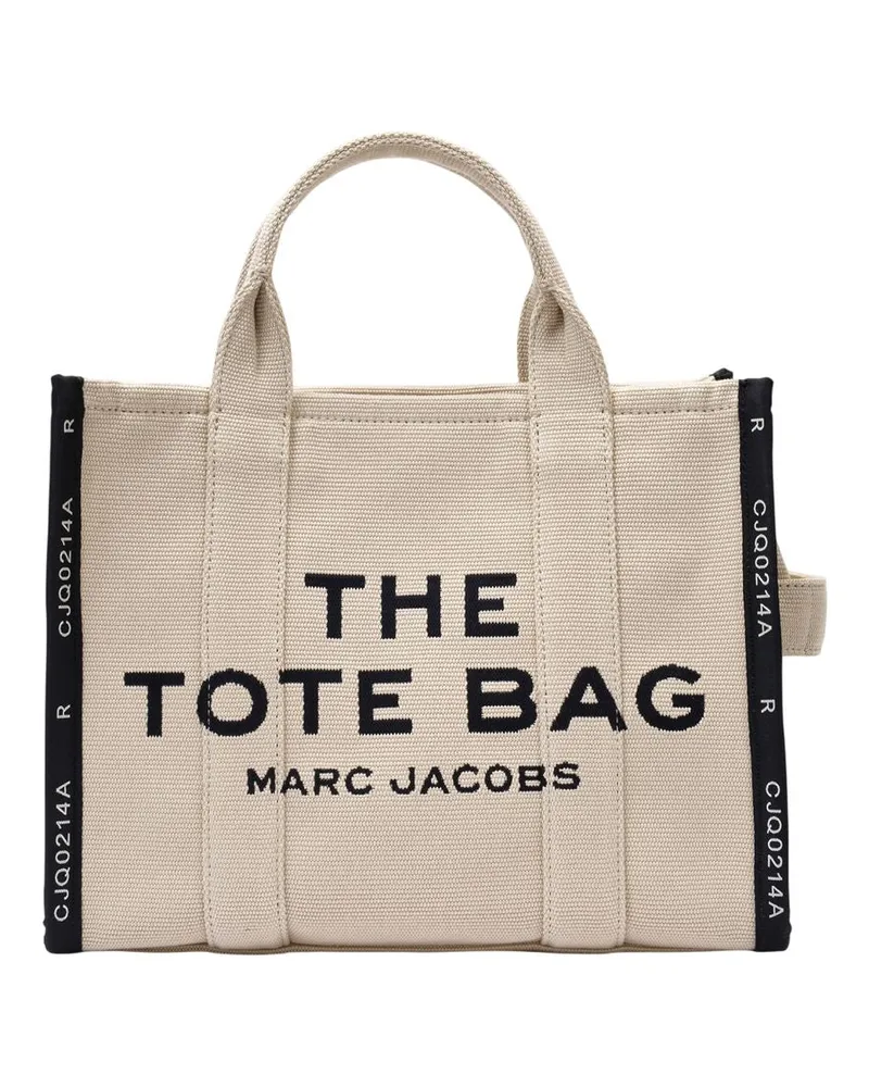 Marc Jacobs Die mittelgroße Einkaufstasche Jacquard  warmer Sandbaumwolle Beige
