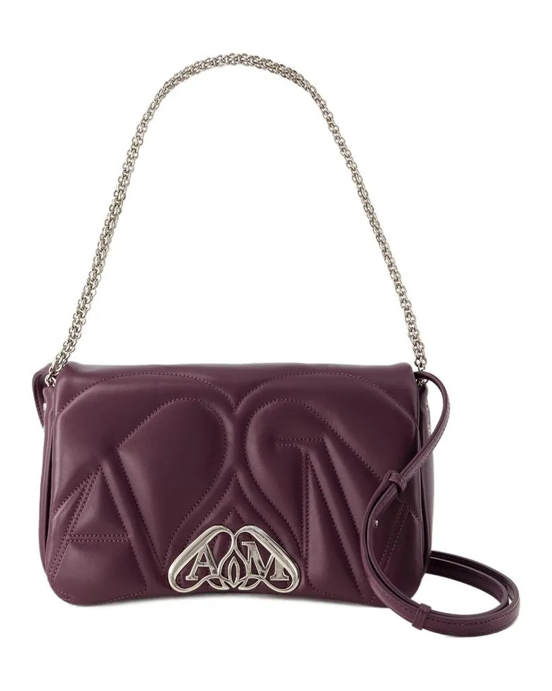 Alexander McQueen Der Siegel kleiner Beutel  Leder Nachtschatten Blau