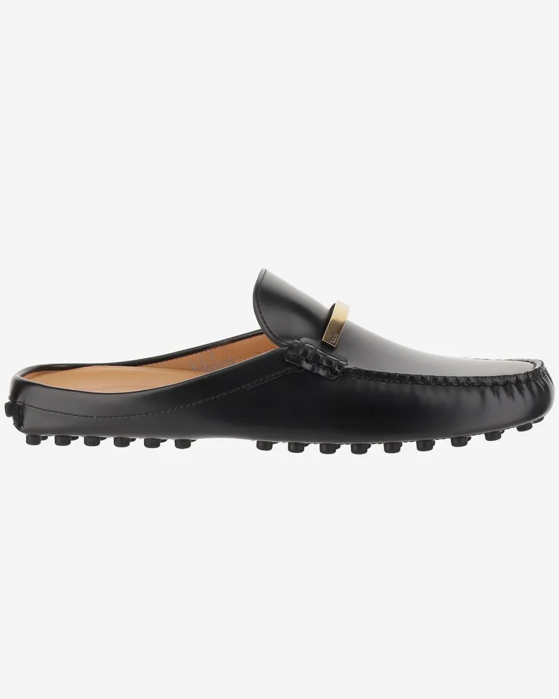 TOD'S Tod 's Leder Gommino Sabot Black