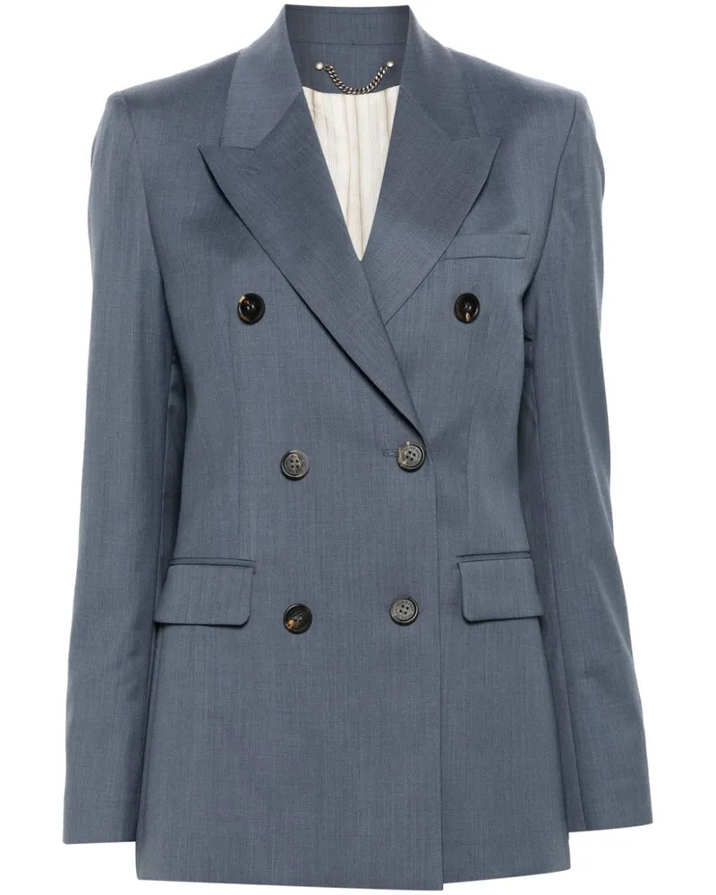 Golden Goose Golden Gans Reise doppelte Breast Jacke Grey