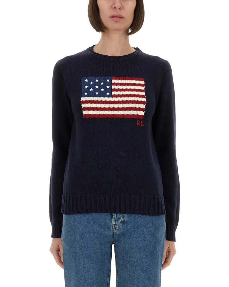 Ralph Lauren Flagge" Hemd Blue