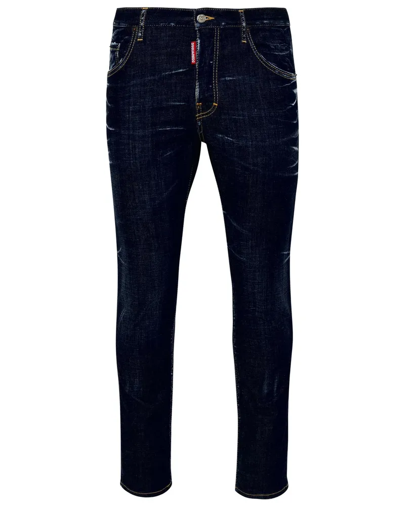 Dsquared2 Blue Cotton Skater Jeans Blue