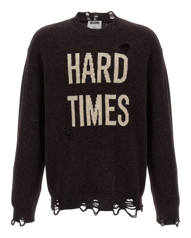 Moschino Hard Times' Pullover Brown