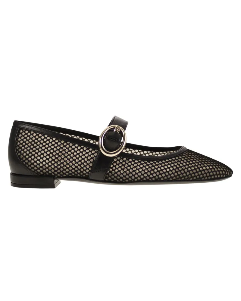 Stuart Weitzman Arabella Ballerina mit Schnalle Black