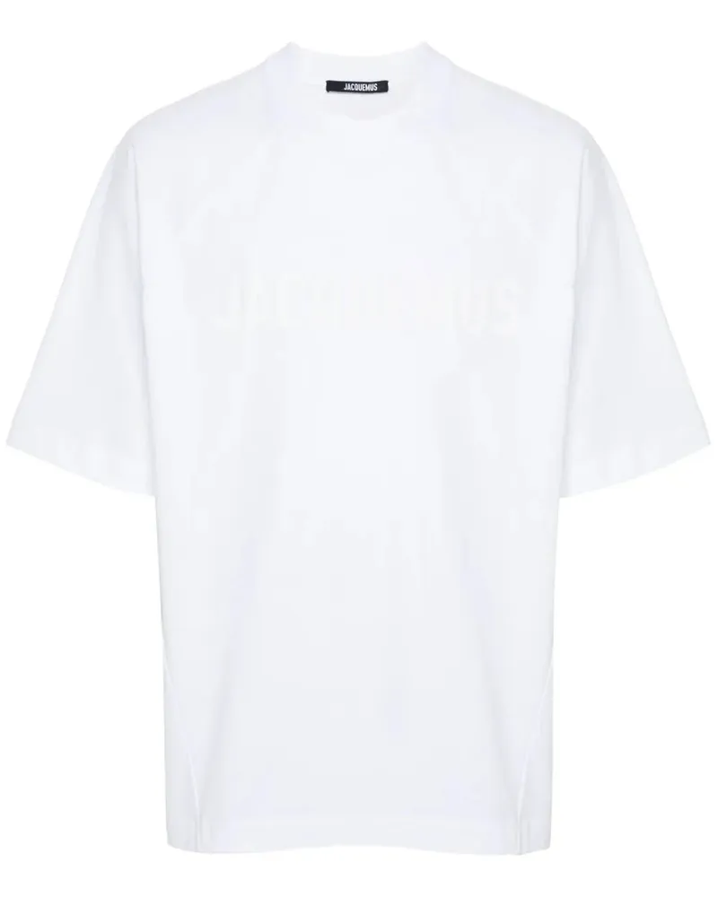 Jacquemus Crewneck T -Shirt mit Applikat White