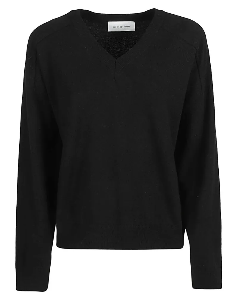 ARMARIUM gegen Neck -Kaschmirpullover Black