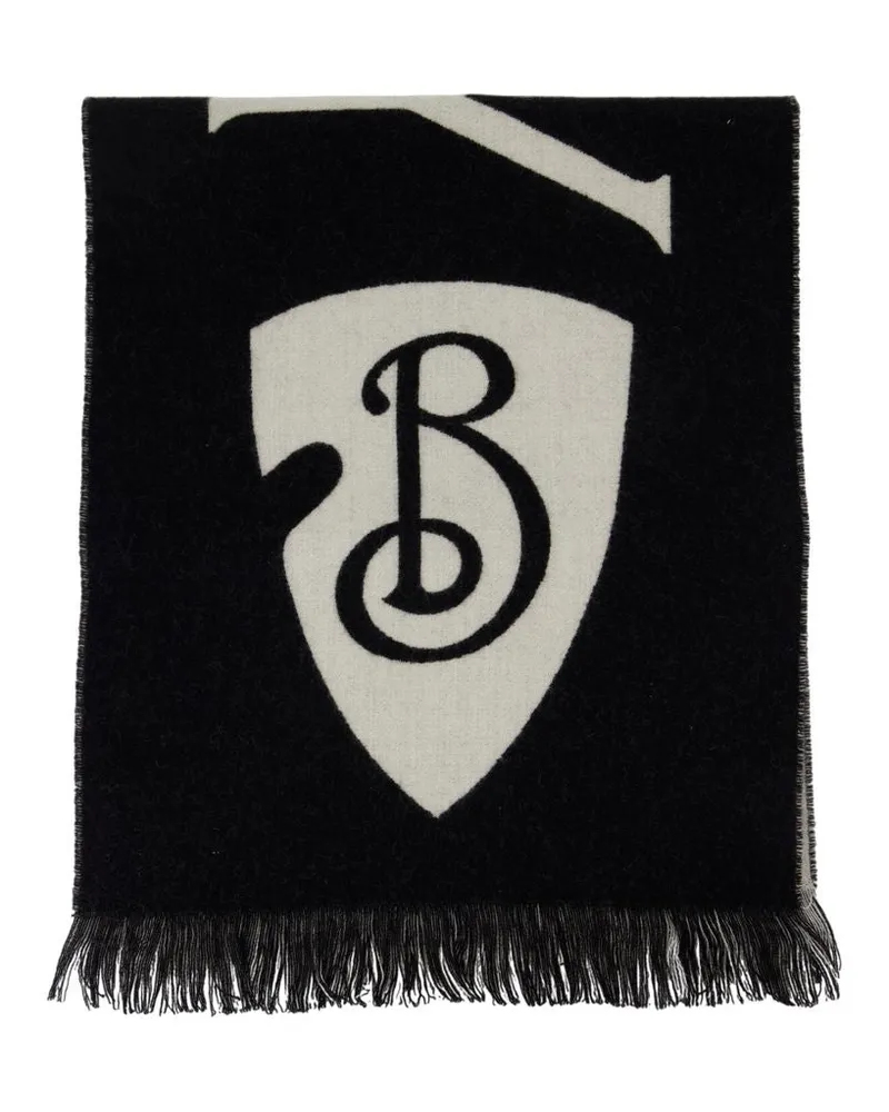 Burberry Schal  Wolle schwarz Schwarz