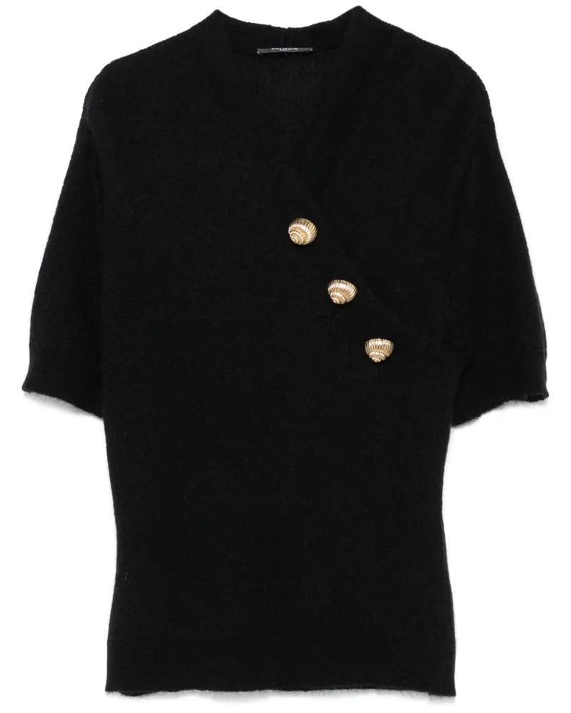 Balmain oben mit geprägter Buttonierung Black