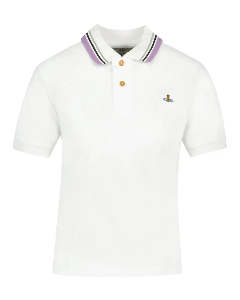 Vivienne Westwood Mini -Klassiker Polo  Baumwollwittchen White