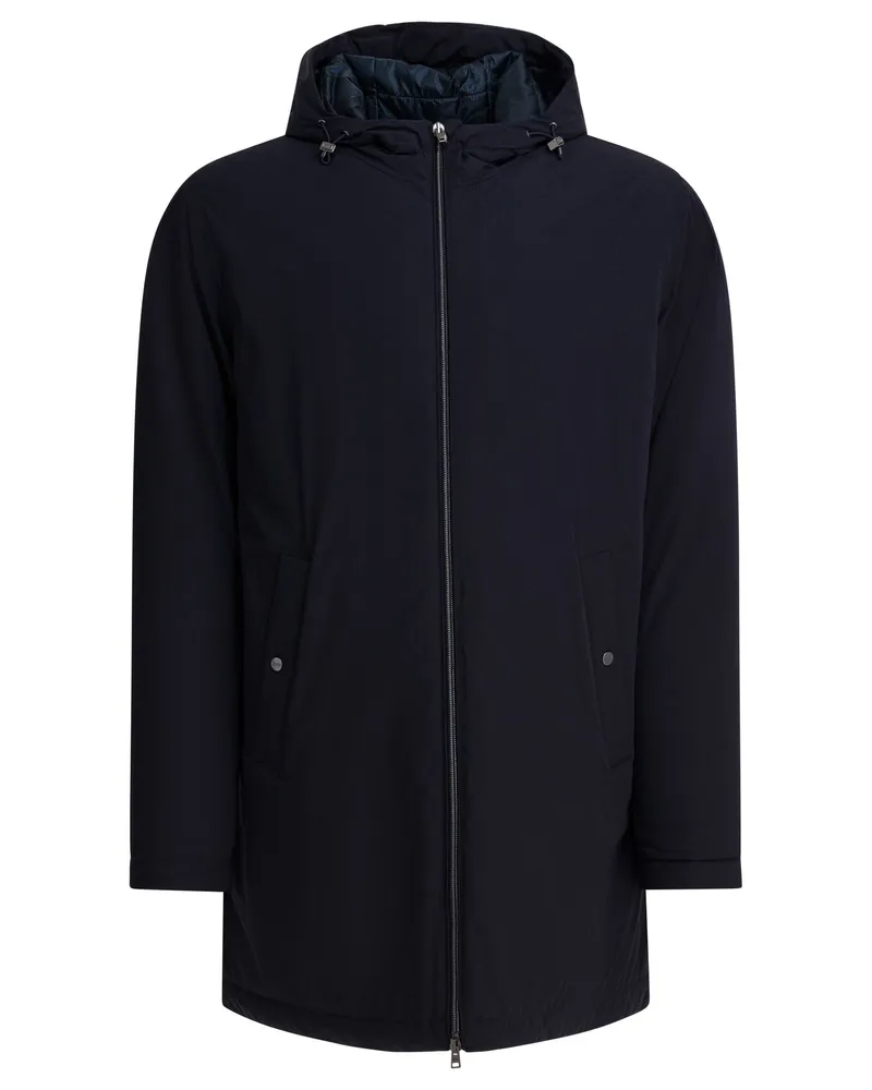 Herno Resort“ lange Nylon-Daunenjacke Blue