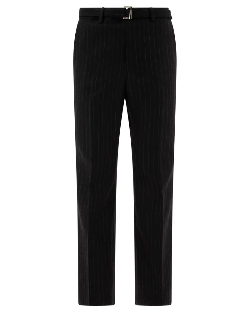 Sacai Pinstreifenhose Black