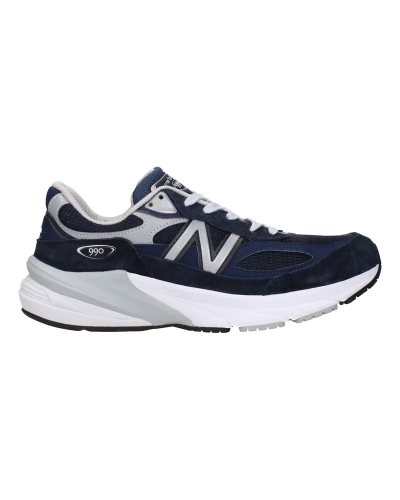 New Balance 990 Herrens Sneakers Wildleder Blau/Silber -