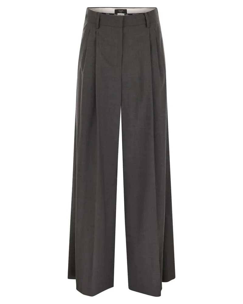 Max Mara Wochenende Max Mara Adelfi Stretch Wollhose Grey