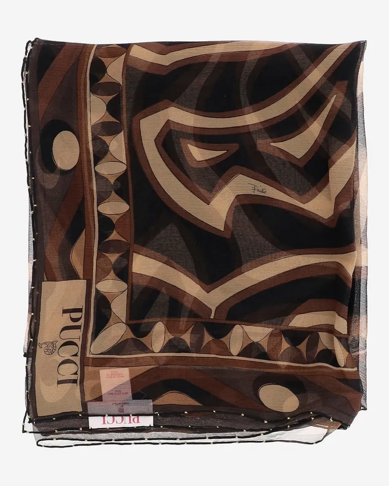 Emilio Pucci bedruckter Seidenschal Red
