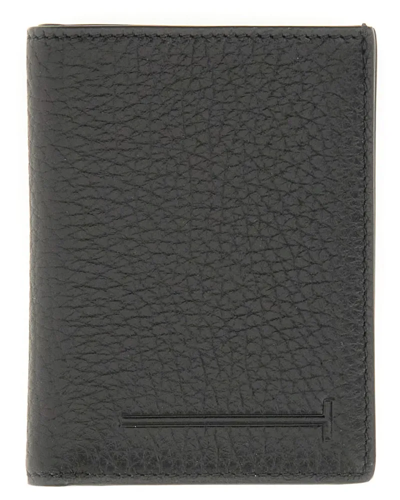 Tom Ford Leder "T" Brieftasche Black