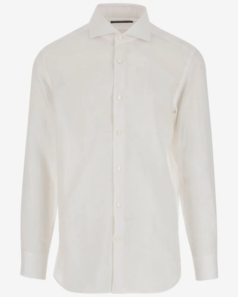 Brian Dales Leinenhemd White