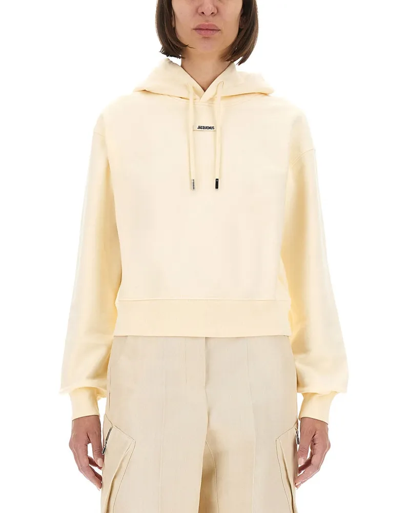 Jacquemus der Grosgrain Hoodie Beige